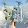 iPhone 14 Cute Monster Plush TPU Phone Case - Blue Hair Monster