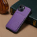 iPhone 14 D04 Calf Texture Dual Card Slot Holder Phone Case - Purple
