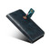 iPhone 14 Denior Oil Wax Cowhide DK Magnetic Button Leather Phone Case - Dark Blue