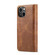 iPhone 14 DG.MING Crazy Horse Texture Detachable Magnetic Leather Case - Brown