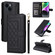 iPhone 14 Diamond Lattice Leather Flip Phone Case - Black