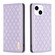 iPhone 14 Diamond Lattice Magnetic Leather Flip Phone Case - Purple