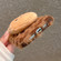 iPhone 14 Doll Plush PU Hybrid PC Phone Case - Brown