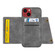 iPhone 14 Double Buckle Card Slots PU+TPU Phone Case - Grey