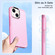 iPhone 14 Double Solid Color Armor Phone Case - Pink
