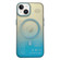 iPhone 14 Double-Layer Frosted Gradient MagSafe Phone Case - Blue