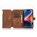 iPhone 14 Dream 9-Card Wallet Zipper Bag Leather Phone Case - Brown