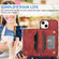 iPhone 14 Dream Magnetic Back Cover Card Wallet Phone Case - Red