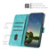 iPhone 14 Dream Triangle Leather Phone Case with Lanyard - Green