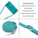 iPhone 14 Dream Triangle Leather Phone Case with Lanyard - Green