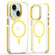 iPhone 14 Dual-Color Clear Acrylic Hybrid TPU MagSafe Phone Case - Yellow