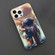iPhone 14 Dual-side IMD Astronaut Frosted Phone Case - Gradient Orange