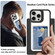 iPhone 14 Electroplated Card Bag Acrylic Hybrid TPU Phone Case - Blue