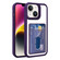 iPhone 14 Electroplated Card Bag Acrylic Hybrid TPU Phone Case - Purple