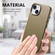 iPhone 14 Electroplated Metal Button MagSafe Phone Case - Green
