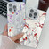 iPhone 14 Electroplating Flower Texture TPU Phone Case - Red Plum Blossom SH2
