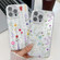 iPhone 14 Electroplating Flower Texture TPU Phone Case - Red Plum Blossom SH2