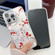 iPhone 14 Electroplating Flower Texture TPU Phone Case - Red Plum Blossom SH2