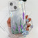 iPhone 14 Electroplating Flowers Plants Texture Wristband TPU Phone Case - Lavender FL3