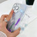 iPhone 14 Electroplating Flowers Plants Texture Wristband TPU Phone Case - Sakura FL12