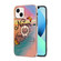iPhone 14 Electroplating Pattern IMD TPU Shockproof Case with Rhinestone Ring Holder - Dream Chasing Butterfly