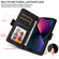iPhone 14 Embossed Rhombus Starry Leather Phone Case - Black