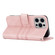 iPhone 14 Embossed Striped Magnetic Case - Pink