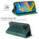 iPhone 14 Fierre Shann Crocodile Texture Magnetic Genuine Leather Phone Case - Green