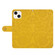 iPhone 14 Floral Embossed Pattern Leather Phone Case - Yellow