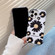 iPhone 14 Frosted Daisy Film Phone Case - Black Flower