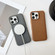iPhone 14 Gaer4 Imitation MagSafe Shockproof TPU Phone Case - Brown