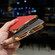 iPhone 14 Genuine Leather Luolai Series Nano Electroplating Phone Case - Black