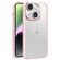 iPhone 14 Hardware Side Cooling Skin Feel Frosted Metal Lens Frame Phone Case - Pink