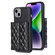 iPhone 14 Horizontal Wallet Rhombic Leather Phone Case - Black
