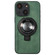 iPhone 14 i.Crystal Lambskin Fulcrum Support Phone Case - Green