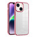 iPhone 14 Ice Color Clear PC Hybrid TPU Phone Case - Pink