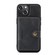 iPhone 14 JEEHOOD Retro Magnetic Detachable Leather Phone Case - Black