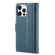 iPhone 14 LC.IMEEKE Magnetic Buckle Leather Phone Case - Blue
