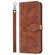 iPhone 14 Life of Tree Embossing Pattern Leather Phone Case - Brown