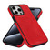 iPhone 14 Litchi Leather Skin Card Slots Phone Case - Red
