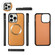 iPhone 14 MagSafe Crossbody Multi-functional Zipper Wallet Litchi Leather Phone Case - Orange