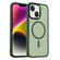 iPhone 14 MagSafe Magnetic Skin Feel Frosted Phone Case - Dark Green