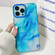 iPhone 14 Marble Dual-side Laminating Magsafe Phone Case - Sky Blue