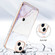 iPhone 14 Marble Pattern IMD Card Slot Phone Case - White Purple