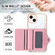 iPhone 14 Marble Pattern IMD Card Slot Phone Case - White Purple