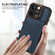 iPhone 14 Multifunctional Magsafe Magnetic Card Bag Phone Case - Red