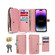 iPhone 14 Multi-functional Zipper Wallet Leather Phone Case - Pink
