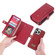 iPhone 14 Multi-functional Zipper Wallet Leather Phone Case - Red