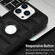 iPhone 14 Piano Key Hollow Cutout PU Phone Case - Black