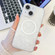 iPhone 14 Plating Texture MagSafe TPU Phone Case with Glitter Lens Film - White Shell Pattern